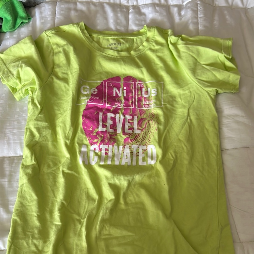 Genius Level Activated Kids Shirt - Lime Green